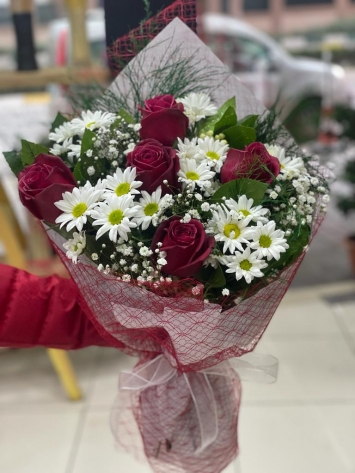 PAPATYA 5 GÜL BUKETİ