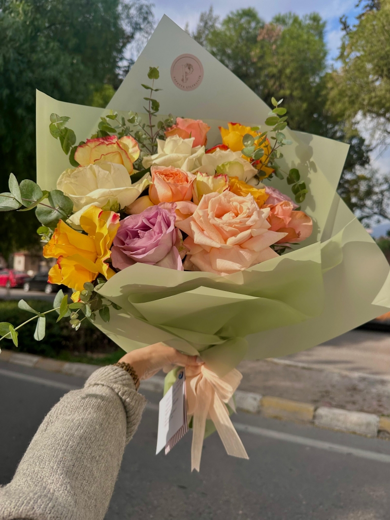 Soft Renkli Gül Buketi