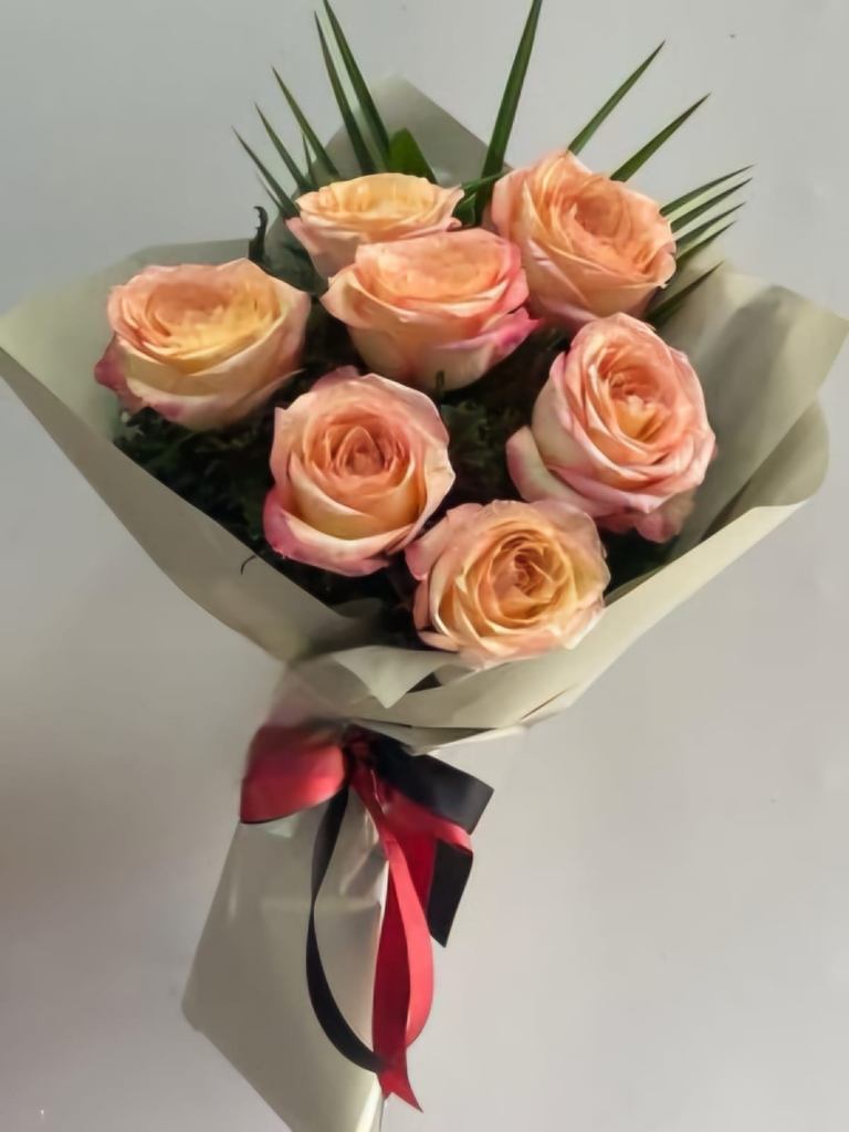 7 Adet Pudra Pembe Gül