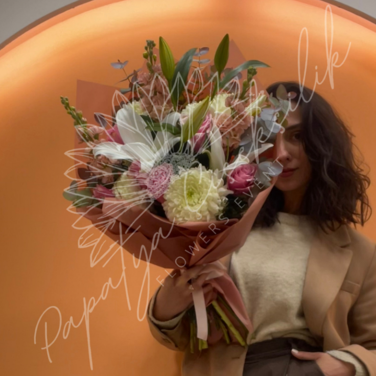 Lilyum Şebboy Gül Buketi